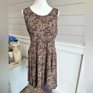 Beautiful Brown and Pink Sun Dress By C. Size L‎